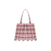 PLEATSMAMA Tweed Shopper Bag Pale Pink